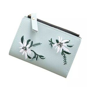 Jasmine Blossom Wallet Embroidery Flower Women's Short Wallet Card Holder